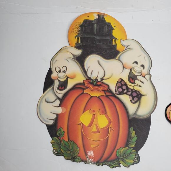The Beistle Company 1983 Vintage Halloween Decorations Ghost Honeycomb Scarecrow - Picture 5 of 16
